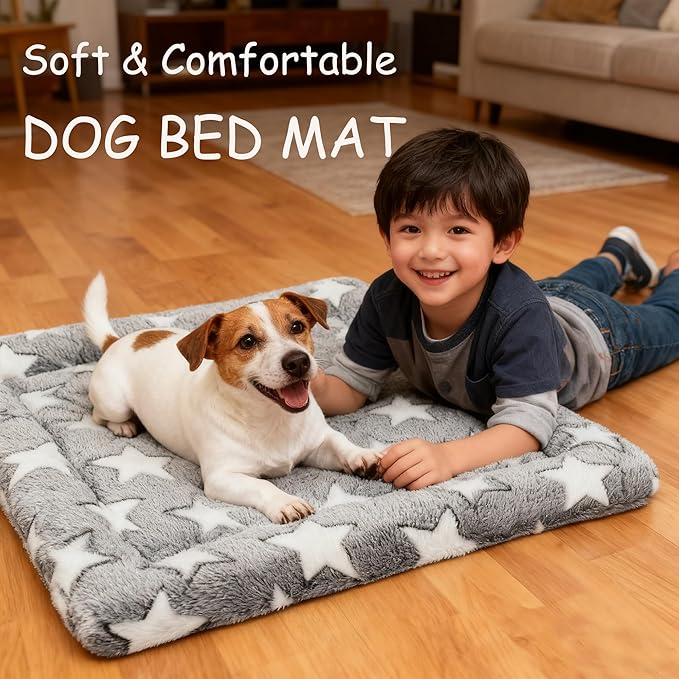 Dog Bed Mat 4 Pcs - Reversible Dog Crate Bed Mats, Soft & Breathable Kennel Pad, Durable Crate Bed for Small Dogs & Cats
