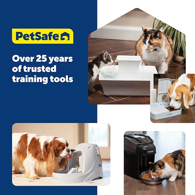 PetSafe Healthy Pet Water Station - Large, 320 oz Capacity - Gravity Pet Water Fountain, Automatic Cat Water Fountain or Dog Water Fountain - Water Dispenser - Removable Stainless Steel Bowl Included