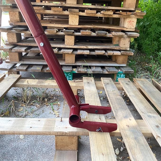 JINHAN Pallet Buster Tool with 40" Handle - Articulating Head Deck Board Removal Tool for Non-Damaging Wooden Pallet & Deck Removal, Heavy Duty Deck Wrecker Pry Bar Puller Wood Pallet Tool Breaker