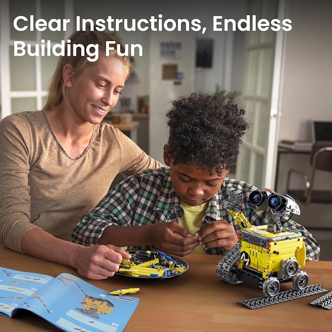 Sillbird STEM Robot Building Kit with Remote Control Gifts for Boys 8-13 | Coding Robotic Set, Educational Birthday Gifts, App-Controlled, Buildable 5in1 Models, Rechargeable Toys for Kids, 488 Pieces