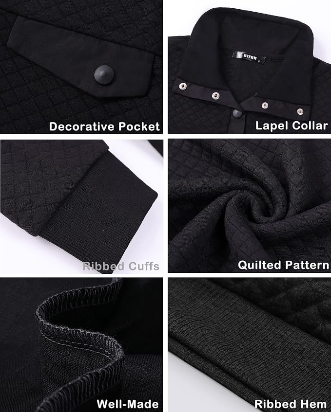 BTFBM Women Fashion Quilted Pattern Lightweight Zipper Long Sleeve Plain Casual Ladies Sweatshirts Pullovers Shirts Tops