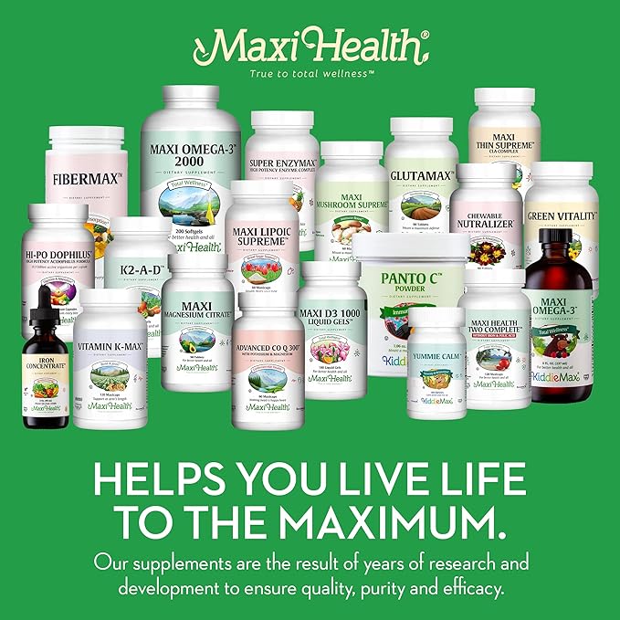 Maxi Health Calcium 1000 mg Supplement with Vitamin D3 (1000 IU) and Magnesium (500 mg) - Bone, Teeth and Joint Support for Men and Women - 180 Capsules - Maxi Cal