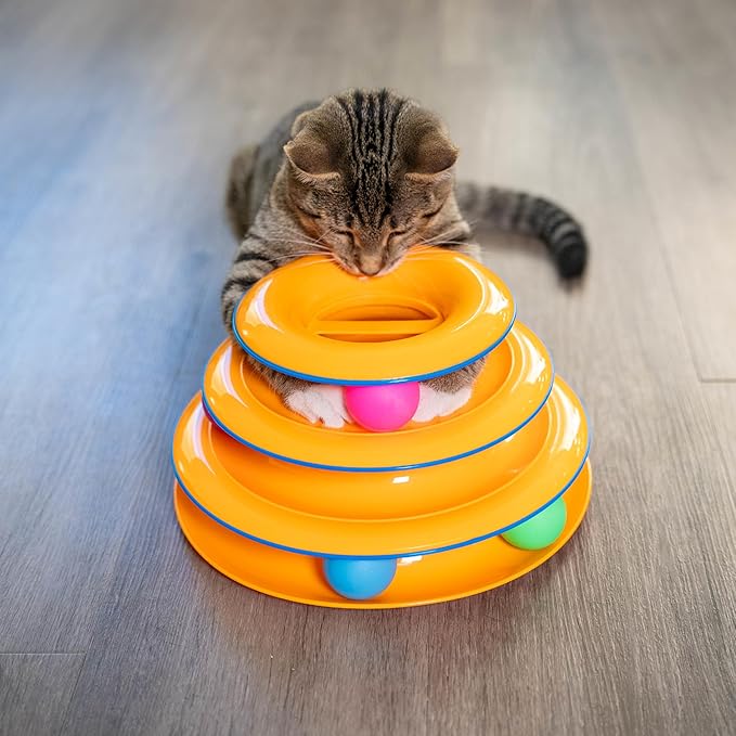 Catstages Tower of Tracks Replacement Balls, 6-Pack Lightweight Cat Toy Balls for Track Toys, Multicolored