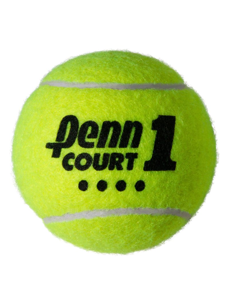 Penn Court 1 Recreational Tennis Balls - Regular Duty Felt Pressurized Tennis Balls - 1 Can, 3 Balls