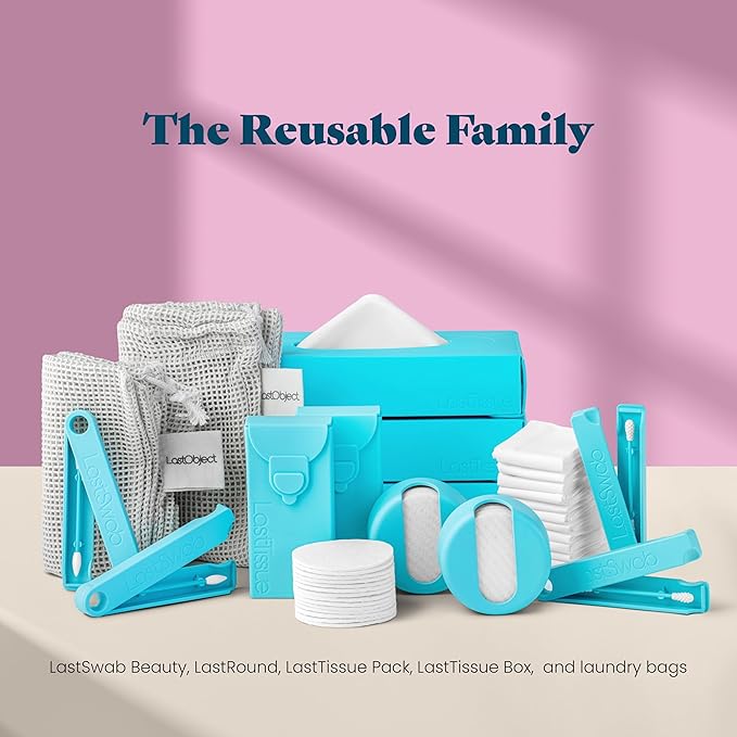 LastSwab® Reusable Cotton Swabs for Gentle and Eco-Friendly Beauty Routines - The Sustainable Alternative to Single-Use Q Tips - Zero Waste & Easy to Clean - Comes with a Convenient Travel Case Holder