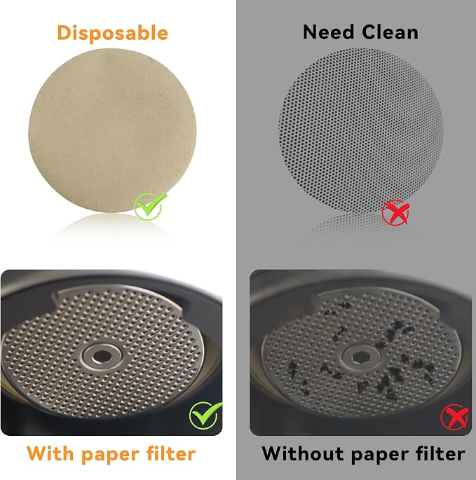 1000 Pcs 51mm Unbleached Espresso Filter for Espresso Coffee Maker | Round Coffee Filters for Puck Screen 51mm Bottomless Portafilter Paper, Time-Saving, Block Sediments, Tear resistant