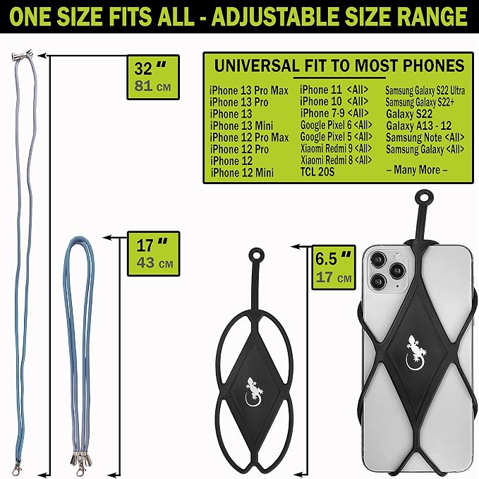 Gecko Travel Tech Cell Phone Lanyard Phone lanyards for Around The Neck Neck Lanyard Phone Crossbody