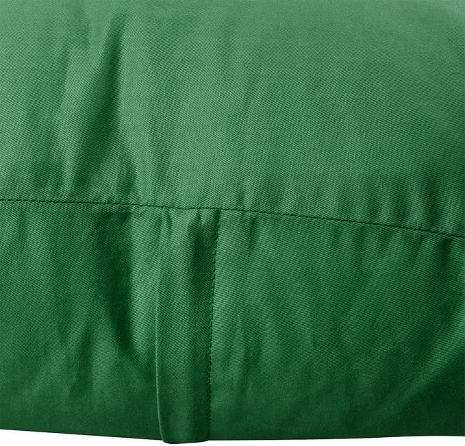 Thmyo 4-Pack 100% Cotton Comfortable Solid Decorative Throw Pillow Case Square Cushion Cover Sublimation Blank Pillow Covers DIY Throw Pillowcase for Sofa Couch(22x22 inch/ 55x55cm, Christmas Green)