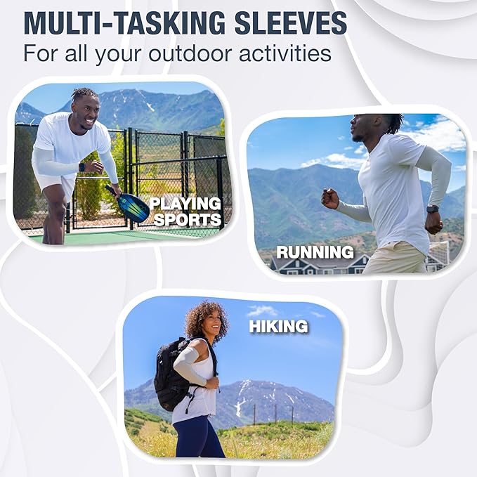 SportsTrail Cooling Arm Sleeves for Men & Women – Breathable, UV Sun Protection, Sports Arm Sleeves for Women, Men & Youth