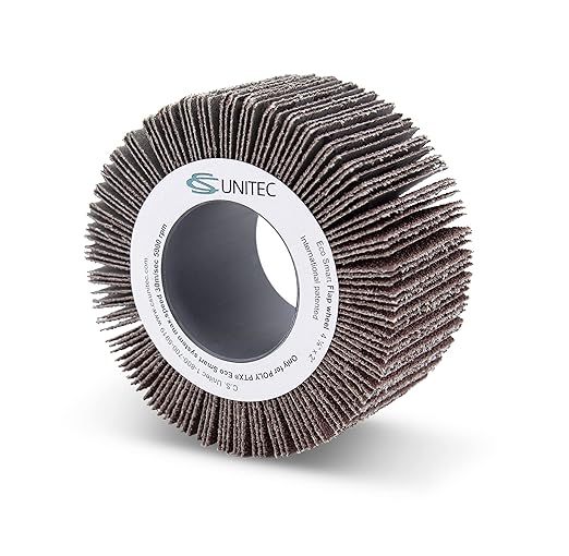 CS Unitec | PTX Flap Disc Wheel | 120 Grit Metal Grinder Tool Attachment | 4" Diameter x 2" Wide