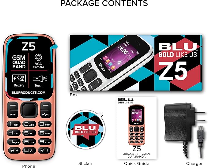 BLU Z5 -GSM Unlocked Dual Sim -Coral