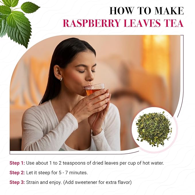 Raspberry Leaf tea 4 oz | Cut and Sifted | 100% Pure and Natural Herbal Tea | Non-GMO, Ethically Sourced | by Yogi's Giftยฎ