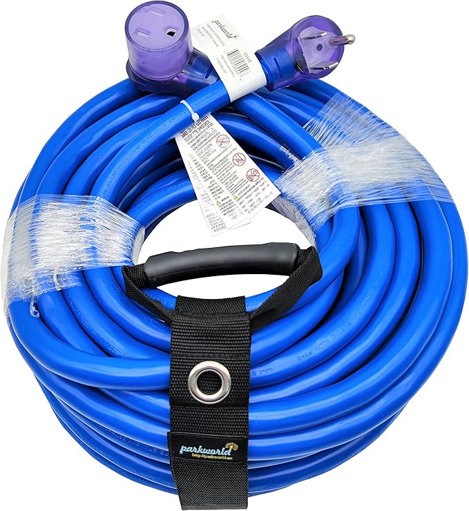 Parkworld Welder Extension Cord NEMA 6-50 Extension Cord, 6-50P to 6-50R STW 8AWG/3C for 40 Amp 250 Volt (75FT)