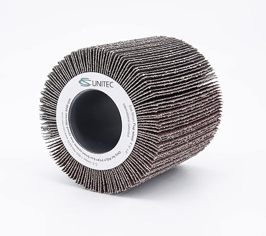 CS Unitec | 47211 | PTX Flap Disc Wheel. 40 Grit Metal Grinder Tool Attachment. 4" Diameter x 4-1/8" Wide. Made in Germany.