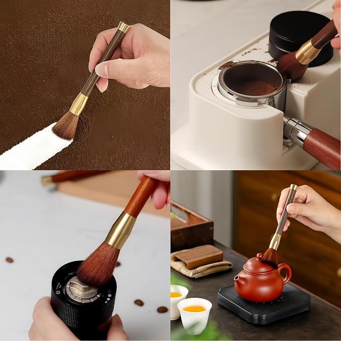 3-Piece Coffee Machine Cleaning Brush, Grinder Cleaning Accessories, Suitable for Coffee Bean Grinding and Coffee Powder Cleaning, Ideal for Baristas in the Home Kitchen