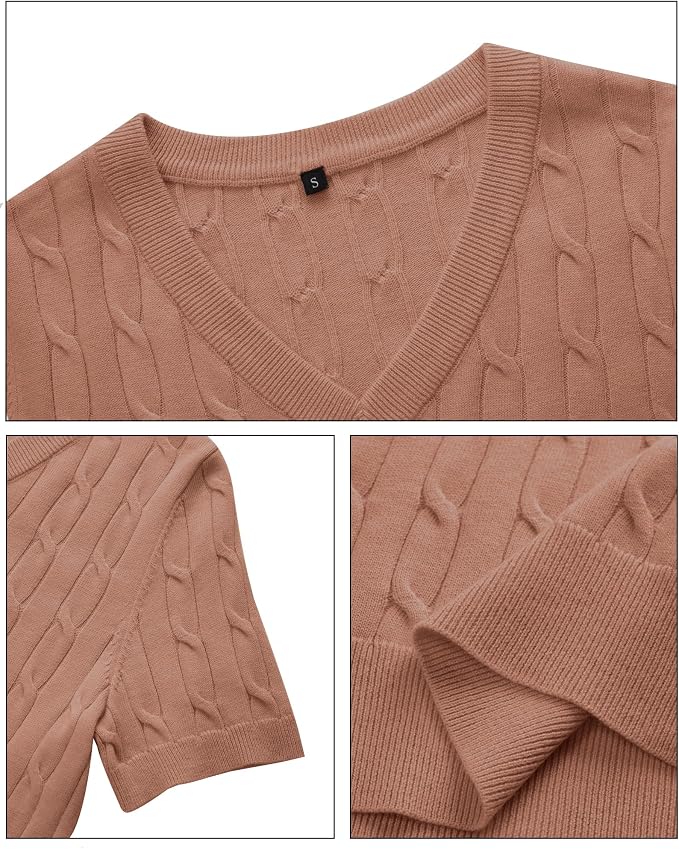 Arach&Cloz Women's Wool Blend Spring Summer Lightweight Business Casual Sweater Tops 2026