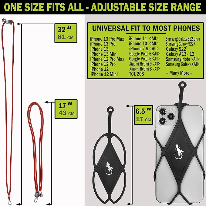Gecko Travel Tech Cell Phone Lanyard Phone lanyards for Around The Neck Neck Lanyard Phone Crossbody