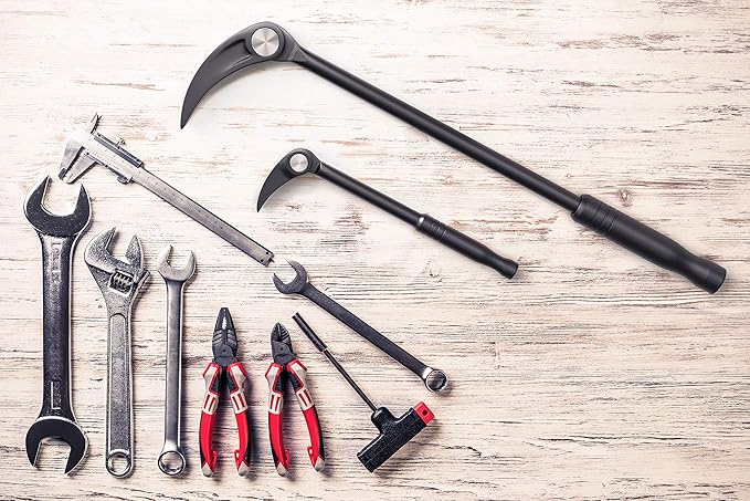 Olsa Tools 2pc Indexing Pry Bar | Heavy Duty 10 and 20 inch Indexable Prybars | Indexing Pry Bar Set for Mechanics | Automotive Pry Bar | Premium Tools for Professional Mechanics | Professional Grade