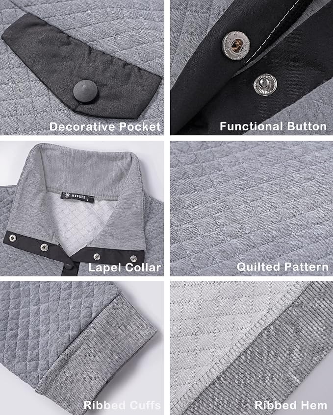 BTFBM Women Fashion Quilted Pattern Lightweight Zipper Long Sleeve Plain Casual Ladies Sweatshirts Pullovers Shirts Tops