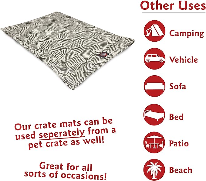 48" Charlie Gray Crate Dog Bed Mat By Majestic Pet Products