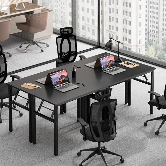 Need Office Computer Desk 35.8 Inch Sturdy Folding Laptop Table White | White Frame Writing Gaming Work Table/Foldable Home Office Desk/Sewing Table, No Assembly Required