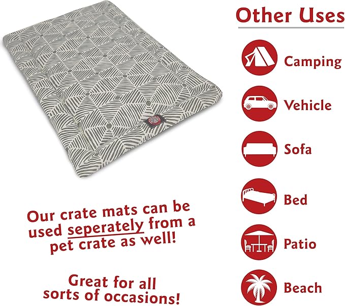48" Charlie Metallic Crate Dog Bed Mat By Majestic Pet Products