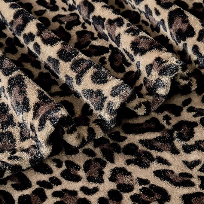 Bnuitland Cheetah Print Blanket, Fleece Leopard Print Blanket Home Decor | Luxury Fuzzy Blanket for Couch Bed, Coloring Blanket for Baby Kids Pet, Cheetah Room Decor, All Season, Coffee Brown, 50"x40"