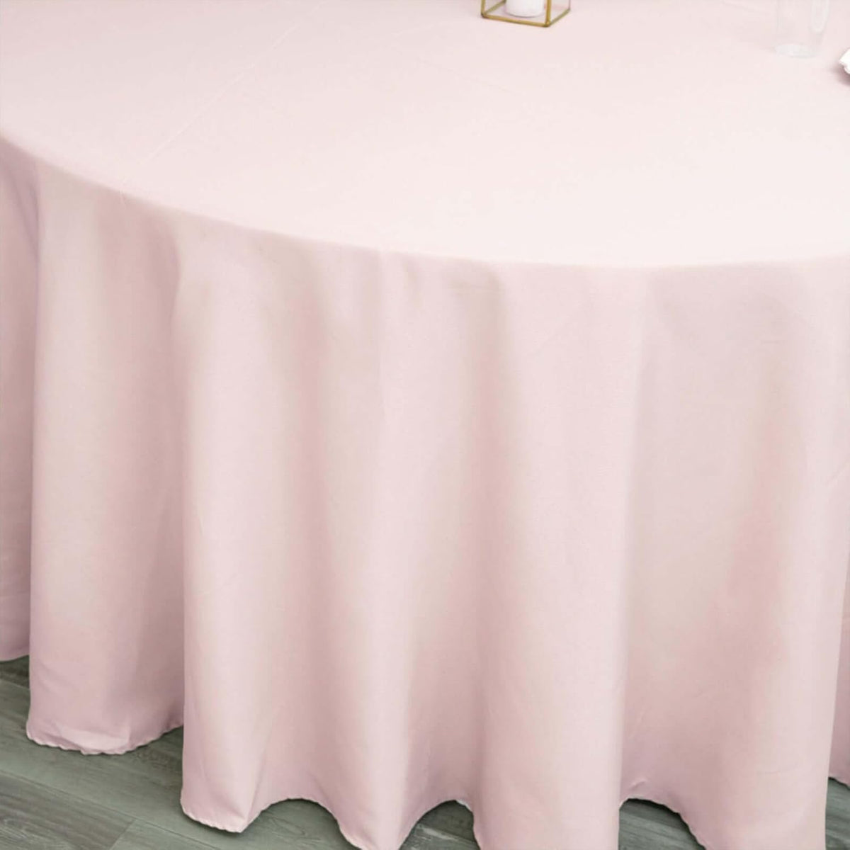 10 Pack Round Tablecloth, 120 Inch Stain & Wrinkle Resistant Washable Table Cloth, Decorative Polyester Fabric Table Cover for Banquet, Wedding, Dining- Blush