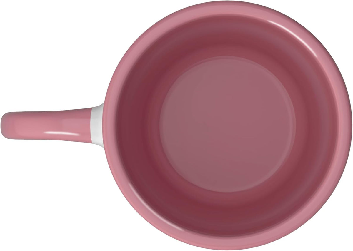 Sauna Steam Cloud Relaxation Peaceful Wellness Art Face Ceramic Mug, Pink/White