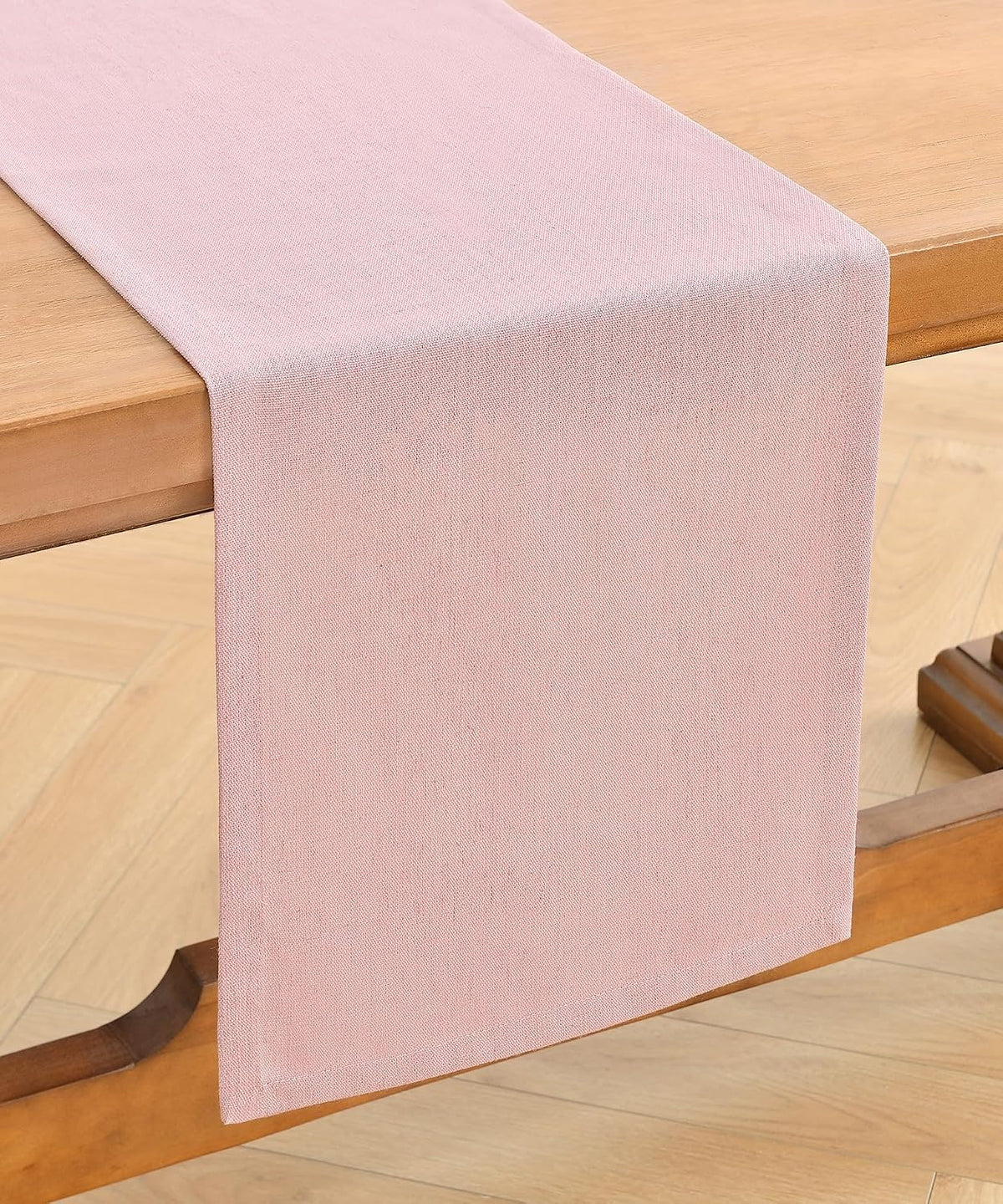 Linen Table Runner, Burlap Pink Table Runners 48 Inches Long