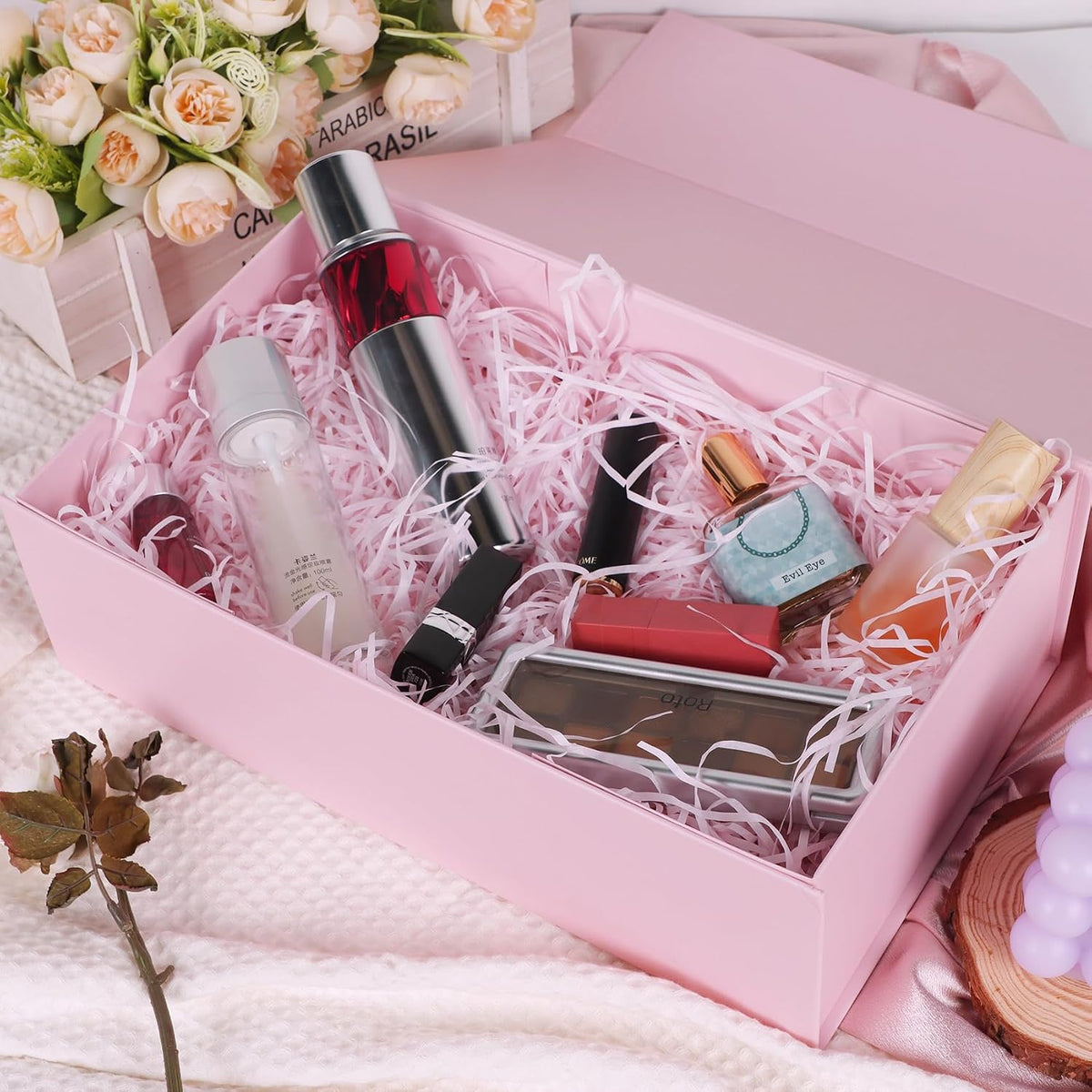 LFBOX Pink Gift Box with Magnetic Lid 1 Pack