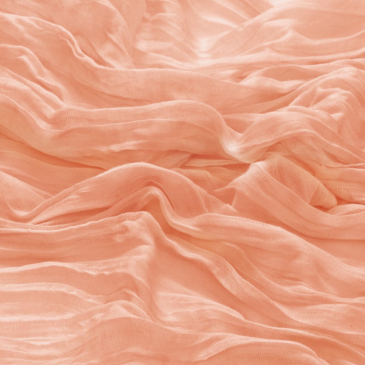 DeZerlor 50 Pack Peach Cheesecloth Napkins Summer Cloth Napkins Set of 50 Dinner Napkins Bulk 21x21 Inches for Wedding Bridal Shower Baby Shower Parties