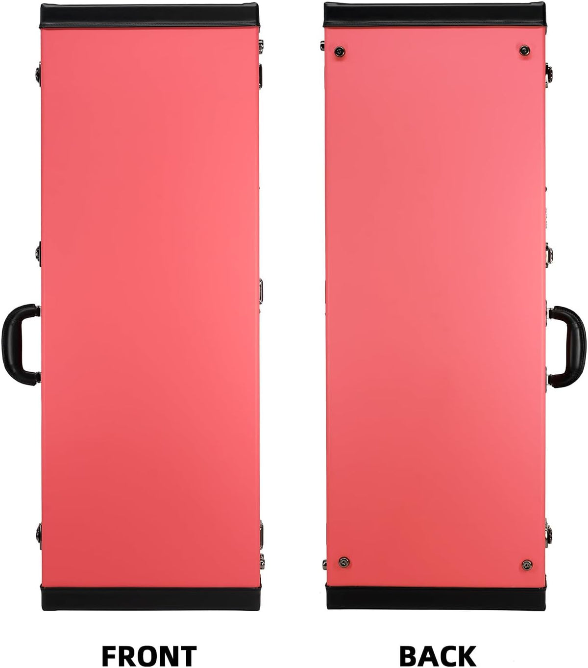 Electric Guitar Case Hard, Fits Fender Strat, Tele, and Standard Guitars, Portable 4-Layer Protection Hardshell with Comfort Handle, Secure Metal Lock (Light Pink)