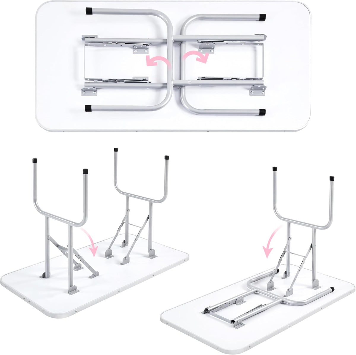 Yaheetech 46'' Pet Grooming Table for Large Dogs Adjustable Height - Portable Trimming Table Drying Table w/Arm/Noose/Mesh Tray Maximum Capacity Up to 265Lb -Pink