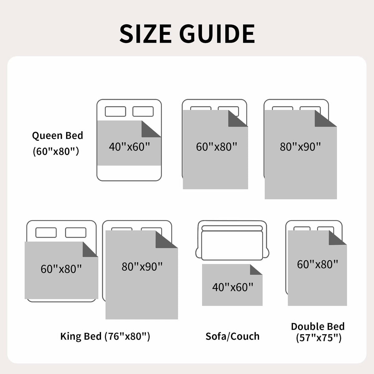 QiyI Waterproof Blanket for Bed Couch Sofa, Small Washable Reversible & Reusable Pet Dog Cat Throw Blanket, Leakproof Stain Resistant Sofa Cover, 40"x60", Dk Purple/Lt Purple