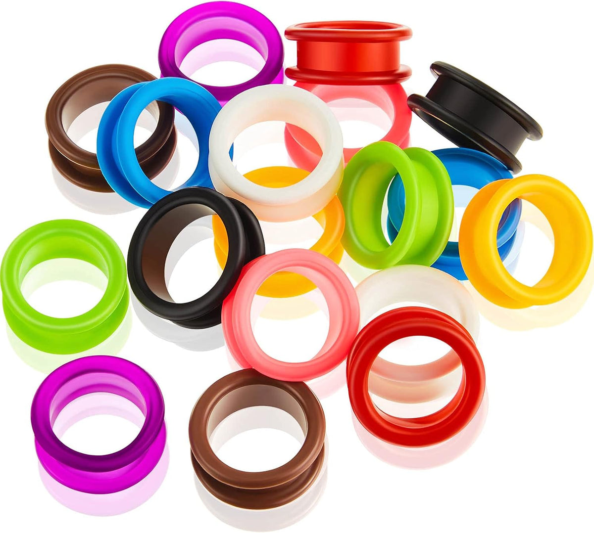 20 Pieces Scissors Finger Rings Silicone Pet Shears Finger Rings rubber finger dog hair scissors for Grooming Scissors Pet Hair Shears