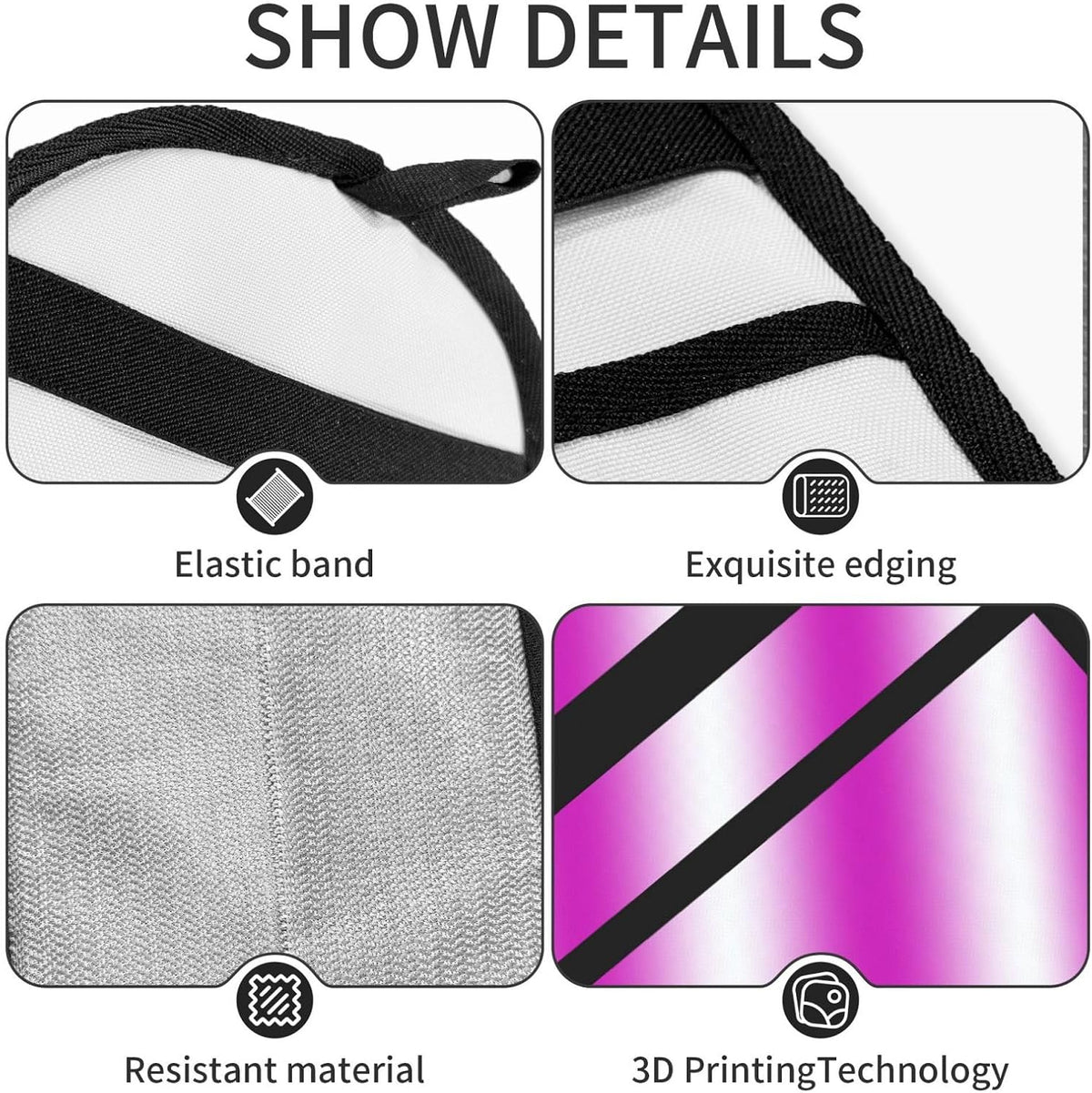 Pink White Diagonal Striped Gradient Pet Hair Removal Glove Dogs Hair Remover Glove Cats Fur Removal Tool with Hanging Loop for Couch 6.7X9.5 in