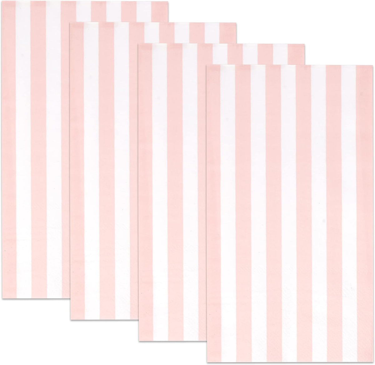 Pink Striped Guest Napkins 100 Pack Paper Dinner Napkins Disposable Hand Towels for Bathroom Party Wedding Bridal Shower Table Decor Supplies