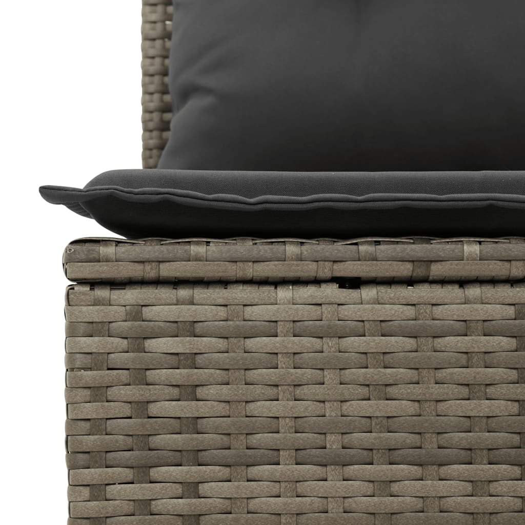 vidaXL Garden Sofa Set Grey PE rattan Large Modular Garden Sofa Set