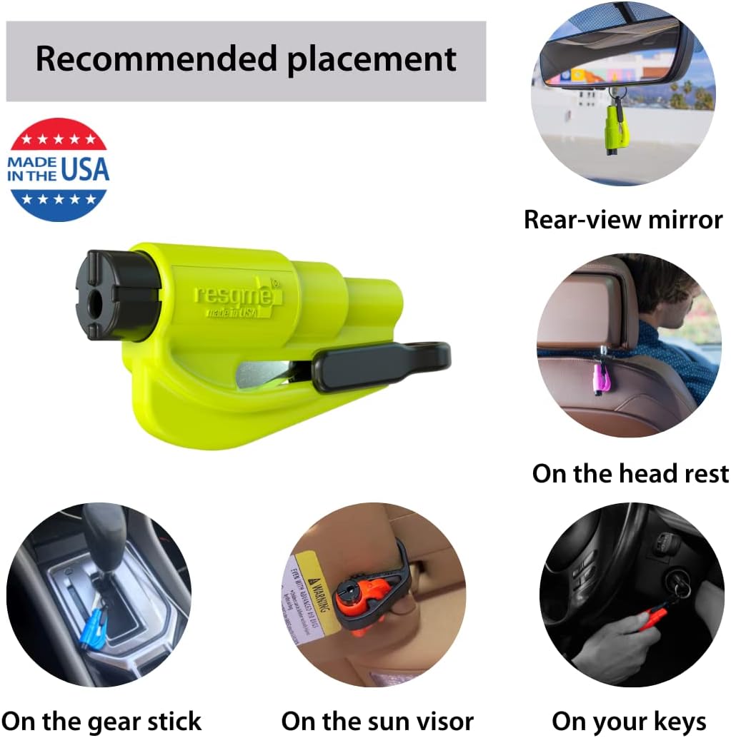 RESQME Original Emergency Keychain Car Escape Tool, Pink