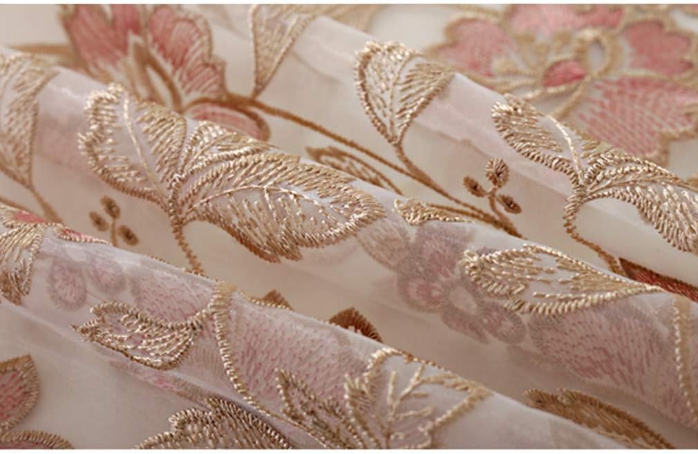 Lace Polyester Tablecloth Embroidery Square Table Cloths for Bedside Table Small Table(2 Seats), 36 x 36 Inch, Pink