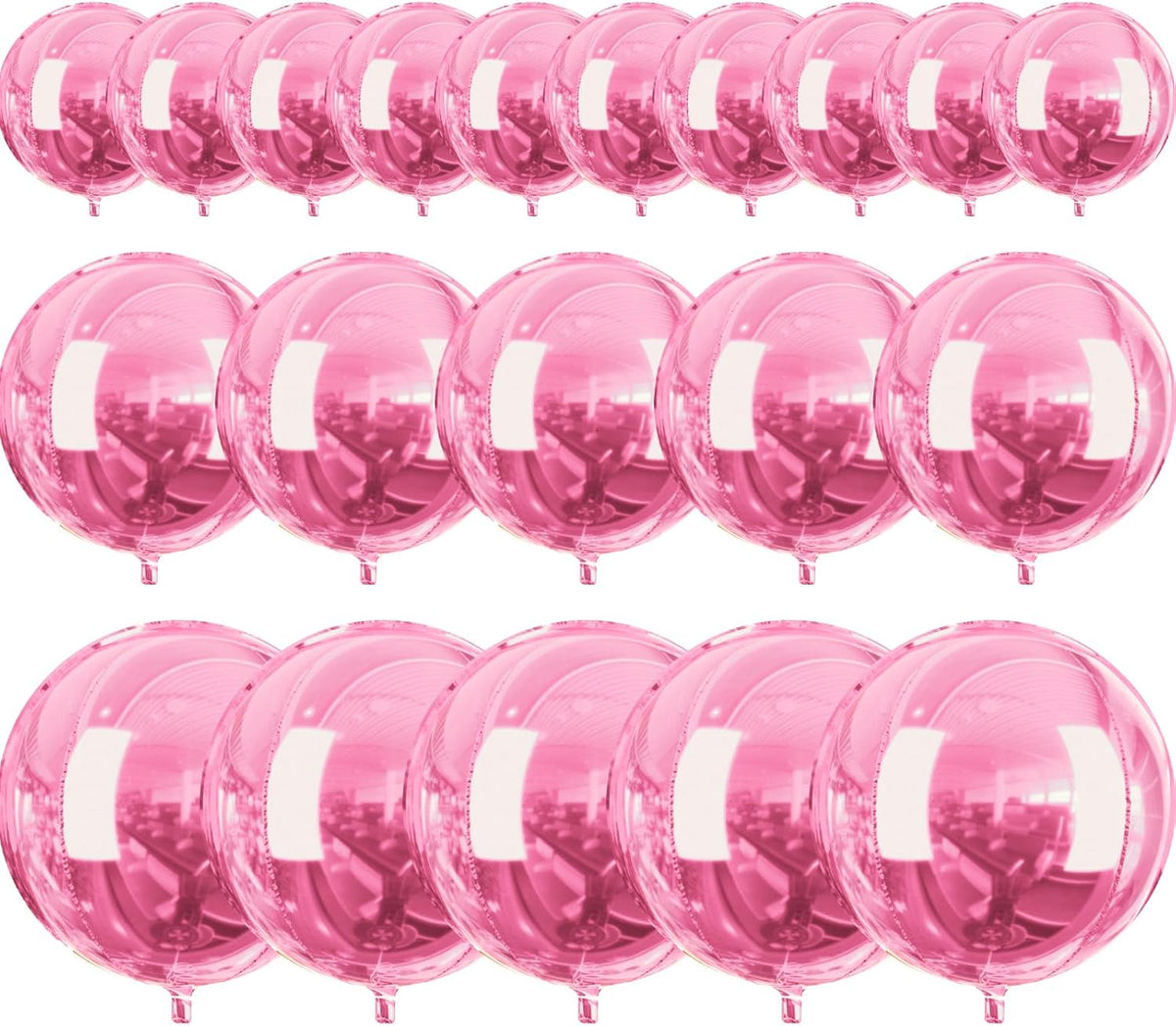 Pearl Pink Foil Balloons 20pcs Large Round Giant Jumbo 4D Balloons