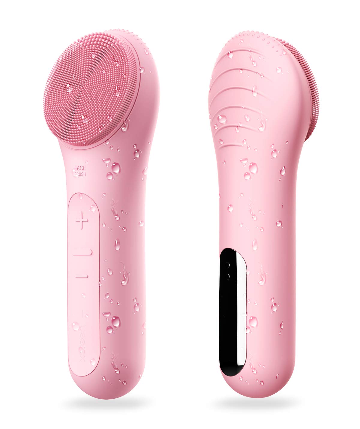 CLIE Facial Cleansing Brush, Waterproof and Rechargeable Electric Face Scrubber for Men & Women, Exfoliating, Massaging, and Cleansing - Pink