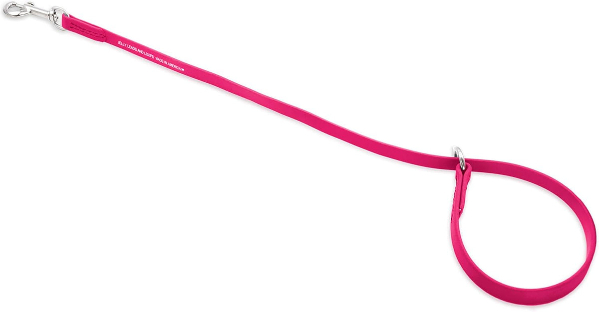 Jelly Pet Grooming Loop Slip Style (3/8" x 25", Hot Pink) | Made in the USA