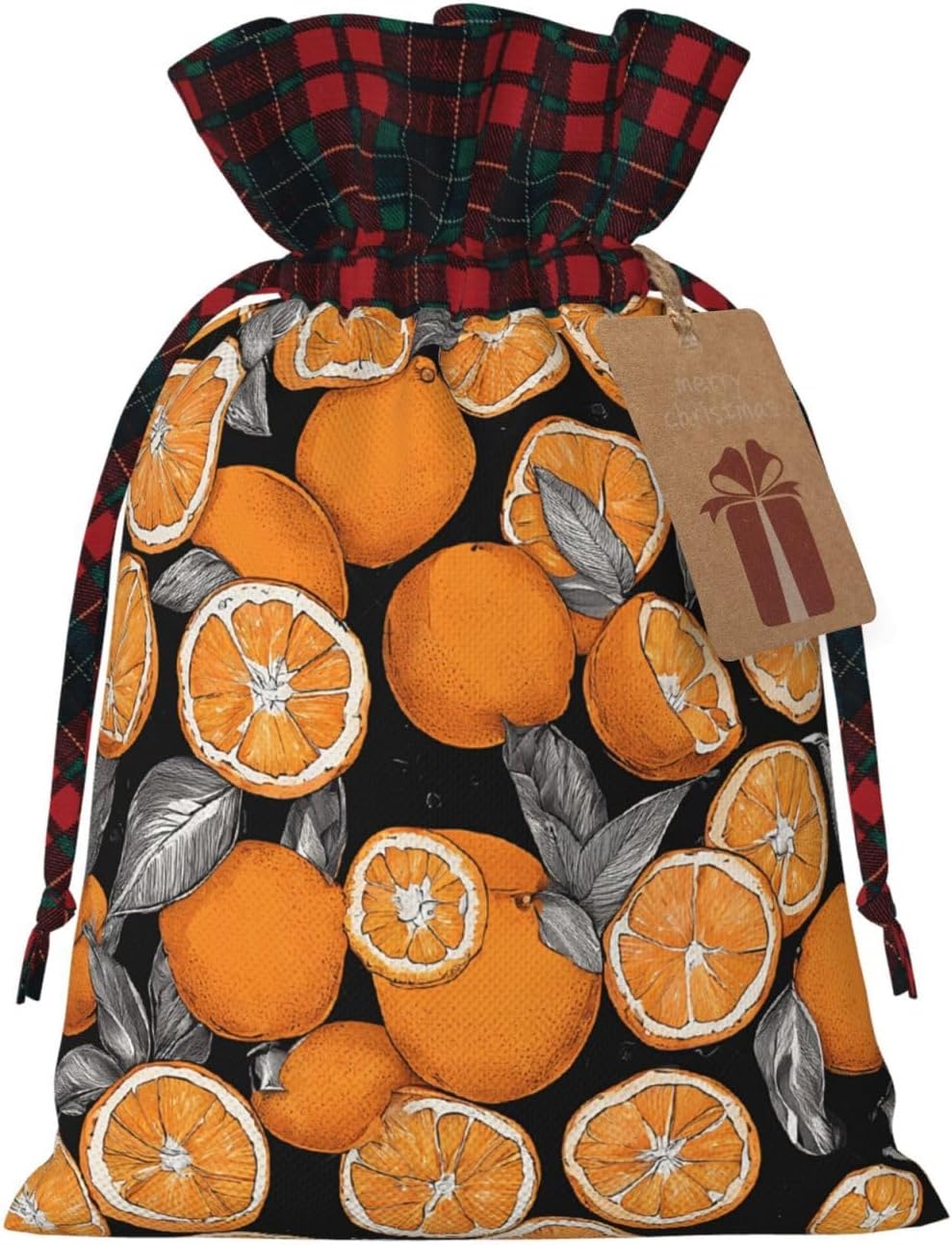 DCEHGEW Drawstring Gift Bags (Colorful Peach) Print Present Wrap Bags 11.8 x 8.3 inches Reusable Pouches Cloth Storage Bag for Christmas Wedding Birthday Parties Anniversary Supplies