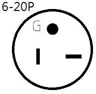 Parkworld NEMA 6-20 Extension Cord 6-20P to 6-20R (T Blade Female Also for 6-15R Adapter) 250V, 20A, 5000W UL Listed (100FT)