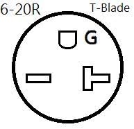 Parkworld NEMA 6-20 Extension Cord 6-20P to 6-20R (T Blade Female Also for 6-15R Adapter) 250V, 20A, 5000W UL Listed (100FT)