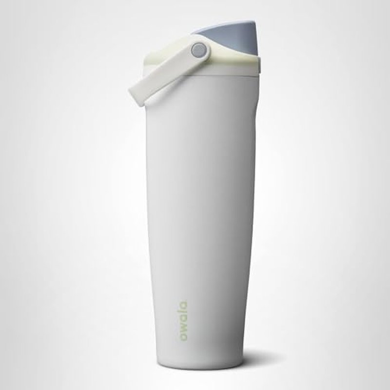 Owala FreeSip Sway Insulated Stainless Steel Water Bottle with Two-Way Spout, Built-In Straw and Bucket Handle, Made for Travel, School, and Sports, 40oz, BPA Free, Leak Proof, Iced Breeze