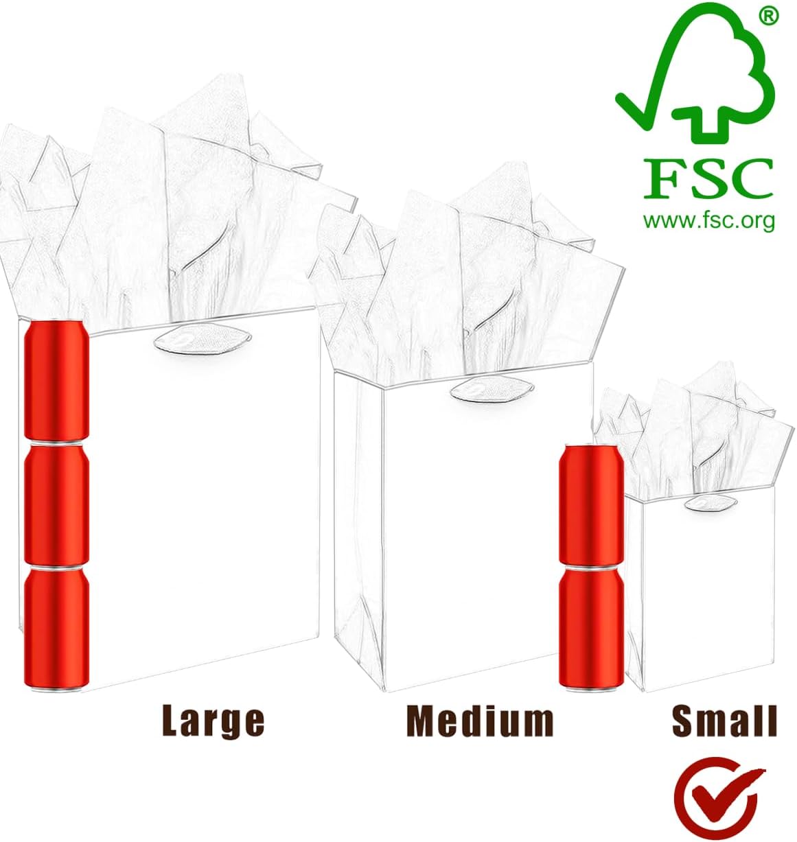 qiqee 10PCS Salmon Mini Gift Bags with Tissue Paper Handles 6.3"x4.7"x2.4" Small Size Present Party Favor Bags（ Tissue Paper ）