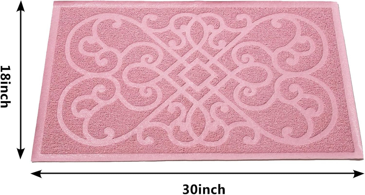 PetLike Cat Litter Box Mat, Thick Kitty Litter Trapping Mat, Durable,Waterproof &Washable with Non-Slip Backing, Soft on Kitty Paws and Easy to Clean, BPA Free